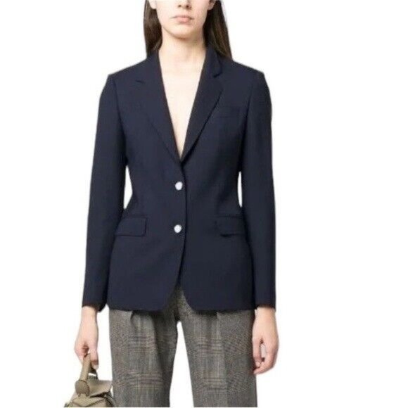 MaxMara Jackets & Blazers - MaxMara Navy Single Breasted Blazer Women’s Size 8